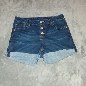 high wasted denim shorts